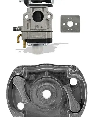 Kit carburador e partida para roçadeira 43cc Toyama, Branco, Ferrari, Garthen