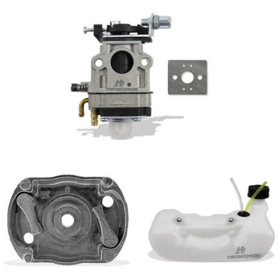 Kit carburador partida tanque roçadeira 43cc Toyama, Branco, Ferrari, Garthen