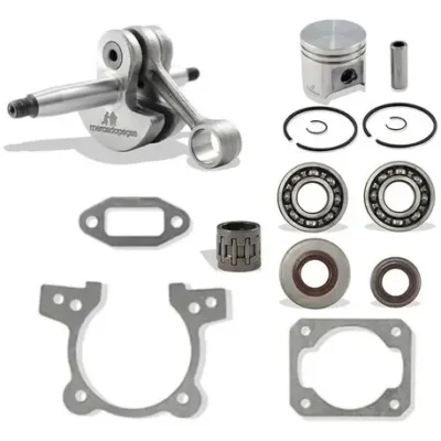 Kit virabrequim com retentor e rolamento para roçadeira Stihl FS220, FR220, FS200