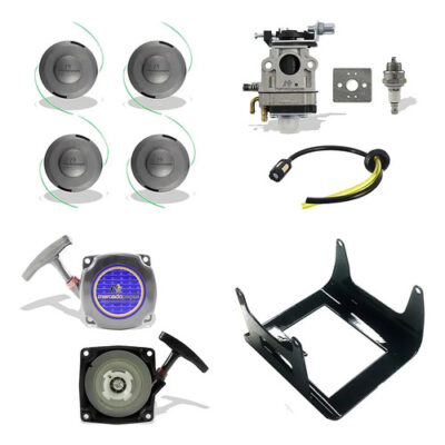 Kit 2x carretel carburador e tampa para roçadeira 43cc Stomp RS-43, Branco, Ferrari