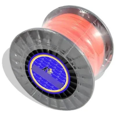 Fio de nylon roçadeira laranja quadrado bobina 2 kg 2,7 mm