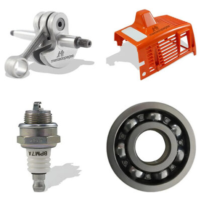 Kit virabrequim com tampa, vela e rolamento para roçadeira Stihl FS160, FS220, FS280, FR220, FS290