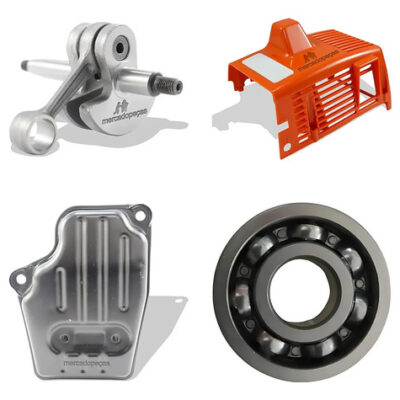 Kit virabrequim com tampa, escape e rolamento para roçadeira Stihl FS160, FS220, FS280, FR220, FS290