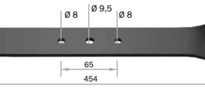 Lâmina 454 mm para cortador de grama Branco