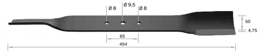 Lâmina 454 mm para cortador de grama Branco