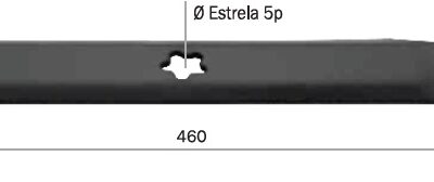 Lâmina 460 mm para trator cortador de grama Husqvarna LT112