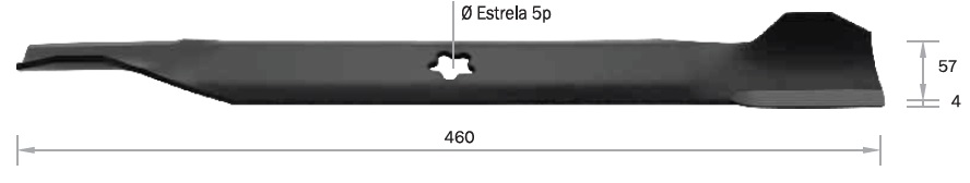Lâmina 460 mm para trator cortador de grama Husqvarna LT112