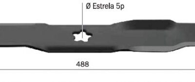 Lâmina 488 mm para trator cortador de grama Husqvarna LT131 LT151 LT1597