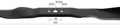 Lâmina 533 mm para cortador de grama Husqvarna Jet R152SV