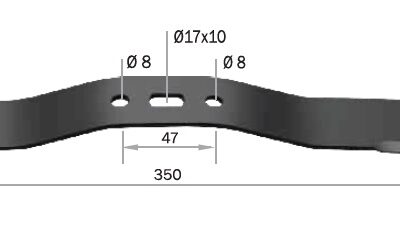 Lâmina 350 mm para cortador de grama Trapp MC-35S