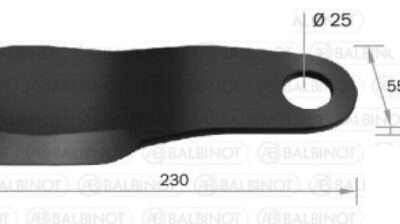 Lâmina 230 mm para roçadeira Yanmar TA-71 para grama