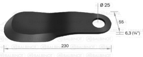 Lâmina 230 mm para roçadeira Yanmar TA-71 para grama