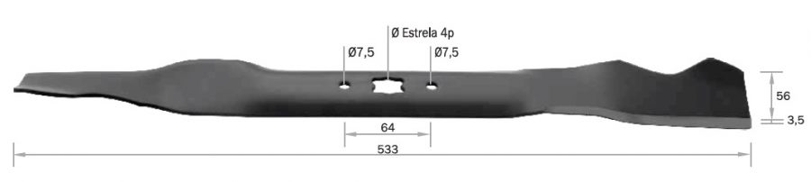 Lâmina para cortador de grama MTD 478 com recolhedor modelo novo