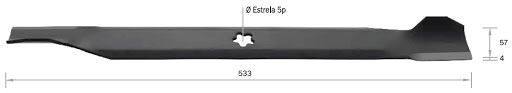 Lâmina para trator cortador de grama Husqvarna LT155 Murray 13,5 15,5 18,5 hp