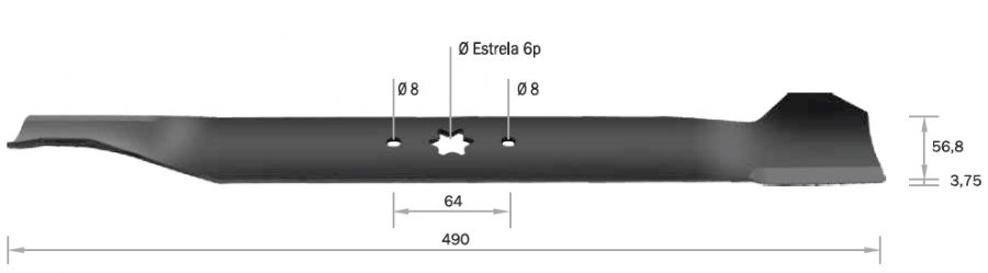 Lamina para trator mtd 605/660/675 12,5/13hp s/rec