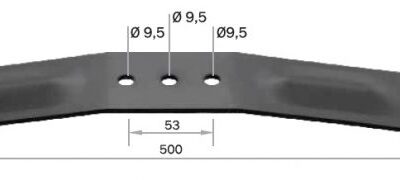 Lâmina 500 mm para cortador de grama Garthen Clássica sem recolhedor