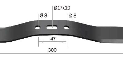 Lâmina 300 mm para cortador de grama Trapp MC-30S