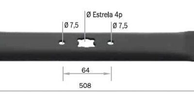 Lâmina 508 mm para cortador de grama MTD 040A recente
